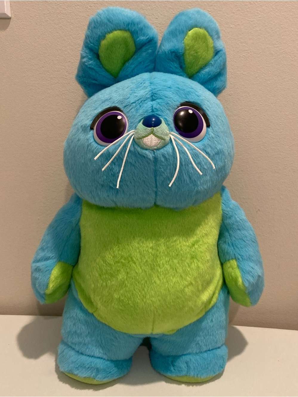 Thinkway Toys Disney / Pixar Toy Story 4 ~ Bunny Plush 16” ~ Blue & Lime Green